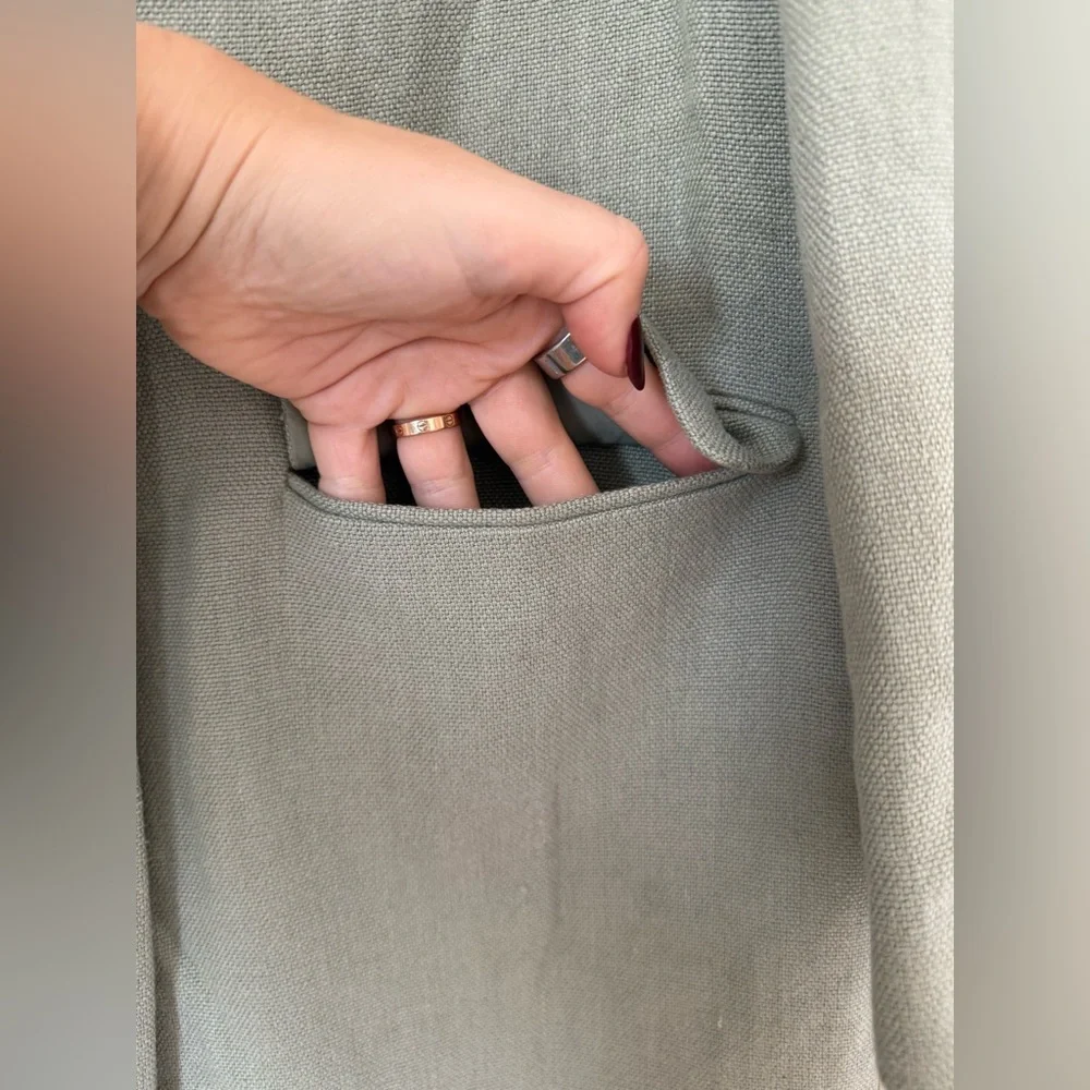 Zara Women's Sage Green Blazer Coat - Picture 7 of 14